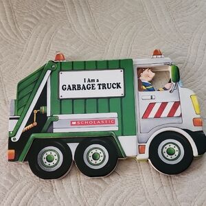 Scholastic Green and White Toy Garbage Truck Book